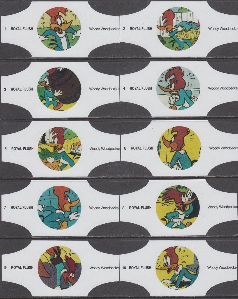 Sigarenbanden van Woody Woodpecker, Royal Flush 1-10 wit, Verzenden, Nieuw, Sigarenbandjes