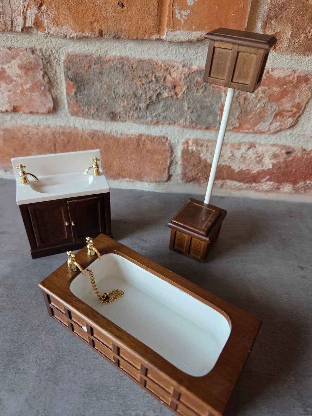 Town Square Miniatures Complete Poppenhuis Badkamerset 1:12, Ophalen of Verzenden, Nieuw, Poppenhuis