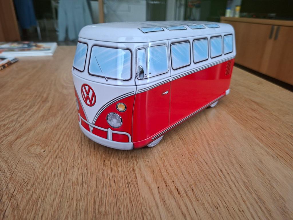 Blikken VW T1 bus met puzzel in nieuwstaat, Ophalen of Verzenden, Bus of Vrachtwagen