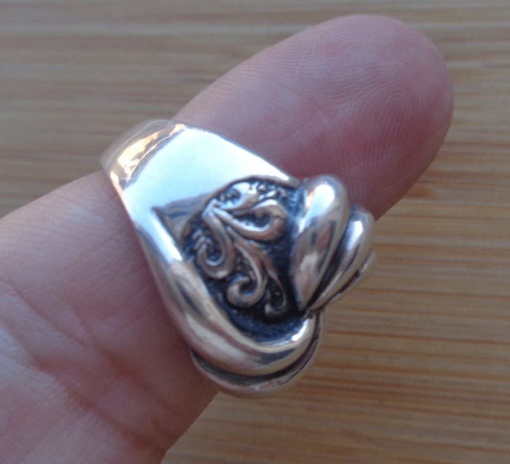 zilveren aparte dames of heren ring [445], Sieraden, Tassen en Uiterlijk, Ringen, 18 tot 19, Verzenden, Zo goed als nieuw, Dame