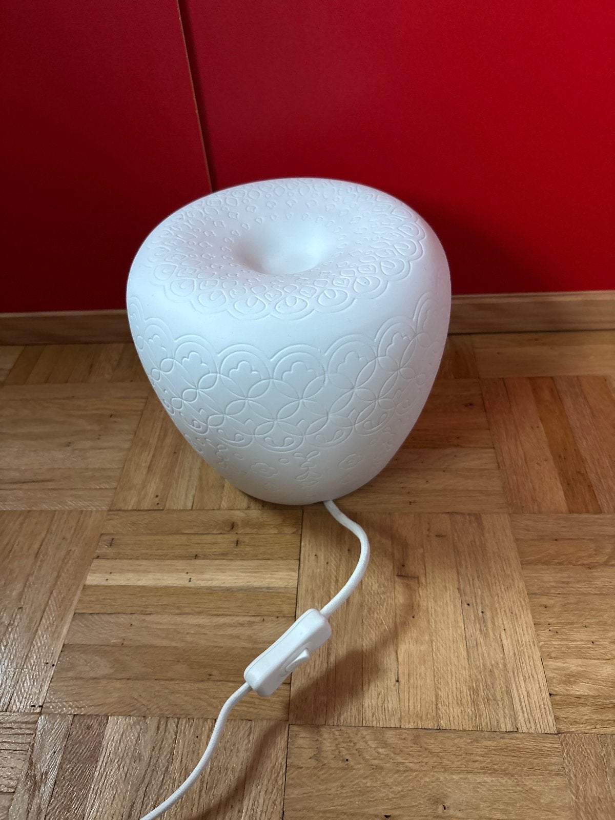 Keramieken IKEA lamp liter Johanna Egnell, Met schakelaar, Wit, Gebruikt, Steen/keramiek