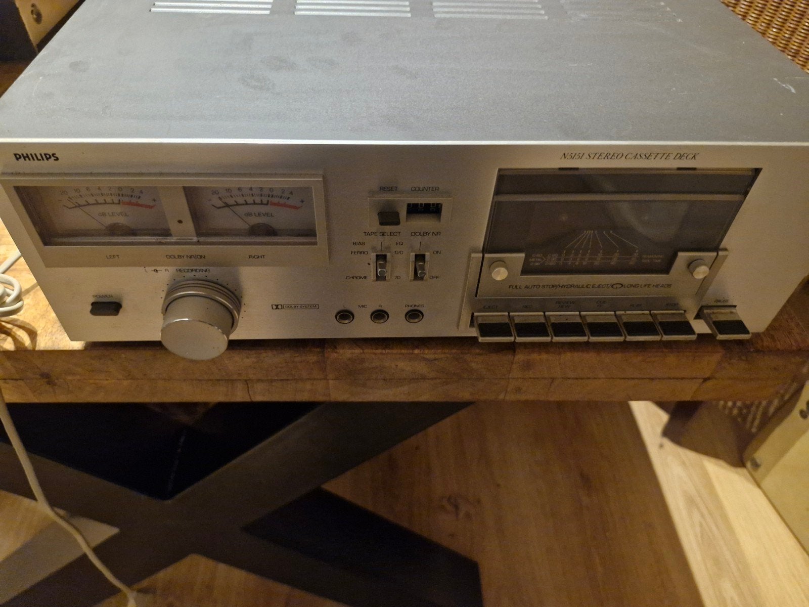Philips N5850 Stereo Cassette Deck, Ophalen of Verzenden, Enkel, Philips, Tape counter