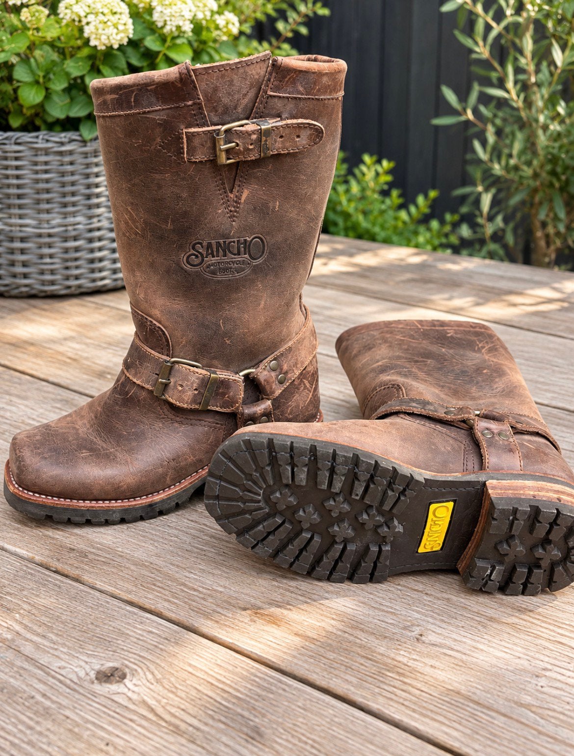 Sancho 5635 Engineer III biker boots bruin leer maat 38, Hoge laarzen, Bruin, Ophalen of Verzenden, Zo goed als nieuw