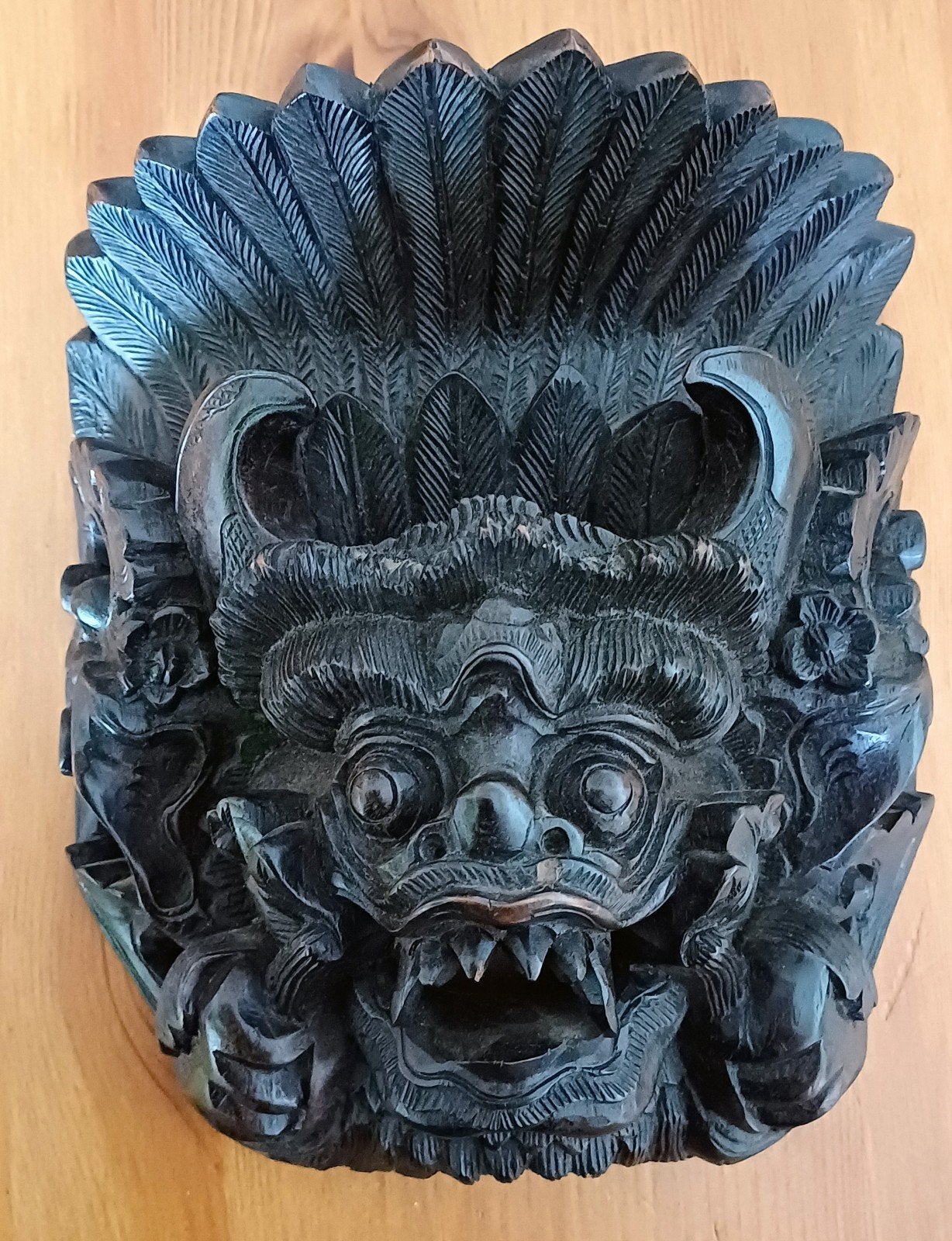 Prachtig Handgesneden Balinees Barong Masker – Vintage, Ophalen