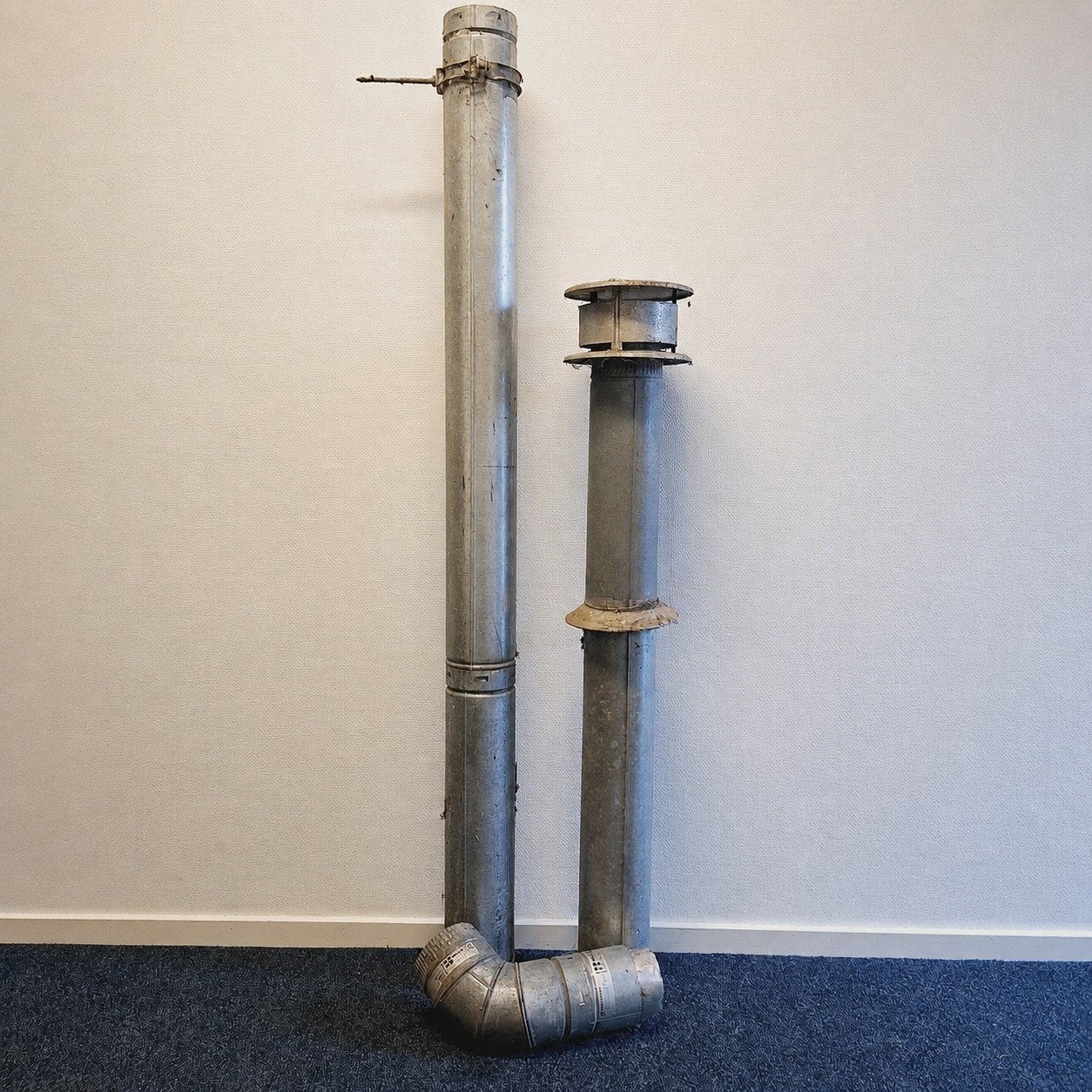 Metalen Ventilatiebuizen met Kap Rookgaspijp / Rookgasafvoer, Ophalen, Gebruikt, Onbekend, Onbekend