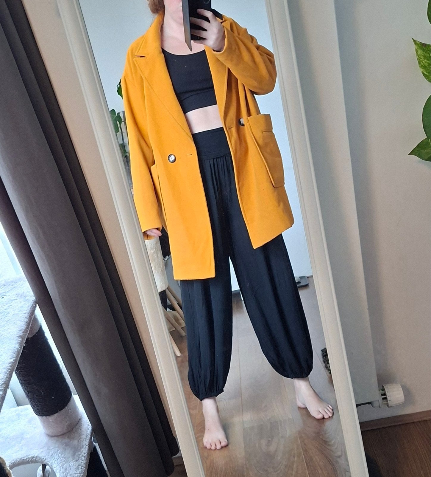 Yessica C&A Gele Oversized Jas Maat 42, Geel, Maat 42/44 (L), Ophalen of Verzenden, Zo goed als nieuw