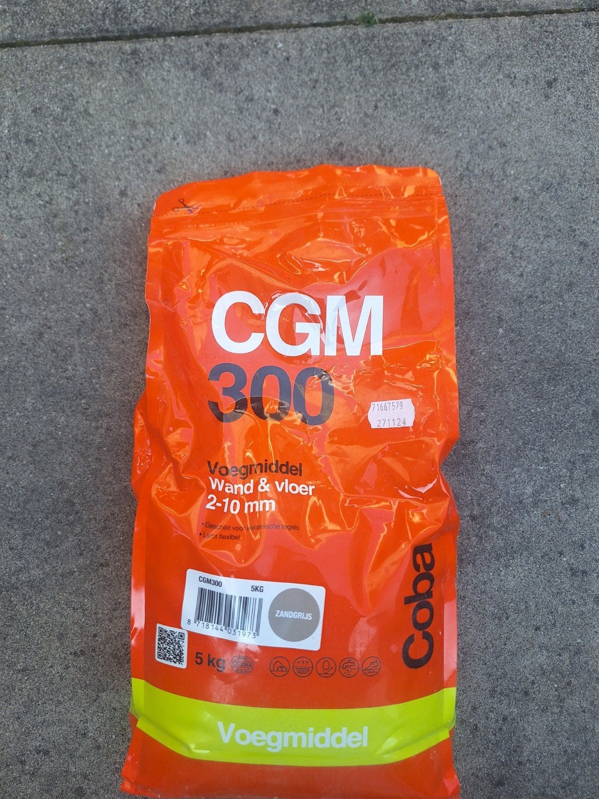 Coba CGM 300 Voegmiddel Wand & Vloer 5kg Zandgrijs, Ophalen of Verzenden