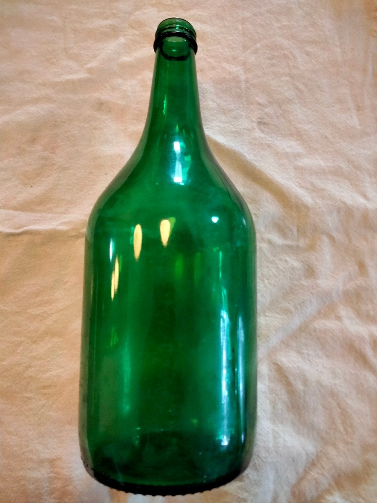 Vintage Groene Glazen Fles - Decoratief, Ophalen