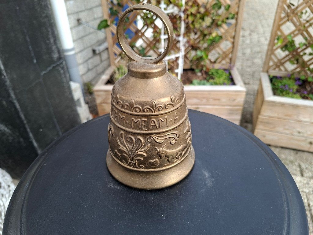 mooie schoolbel brons, Ophalen of Verzenden, Brons