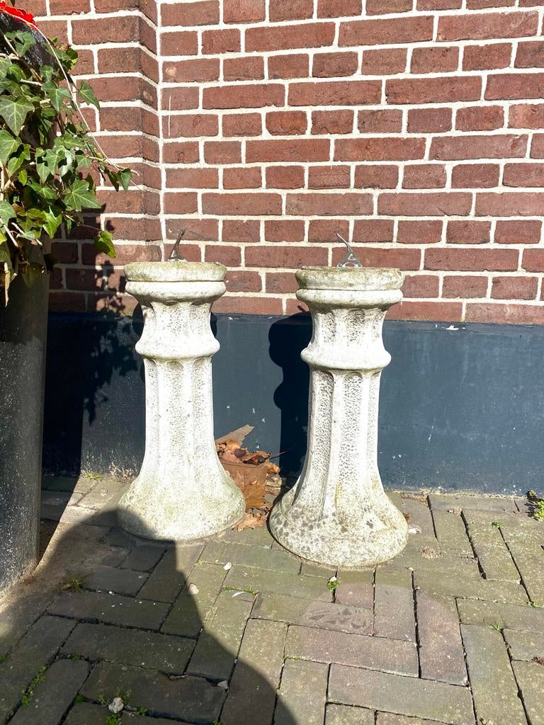 Set van 2 stenen zonnewijzers voor de tuin, Ophalen, Gebruikt