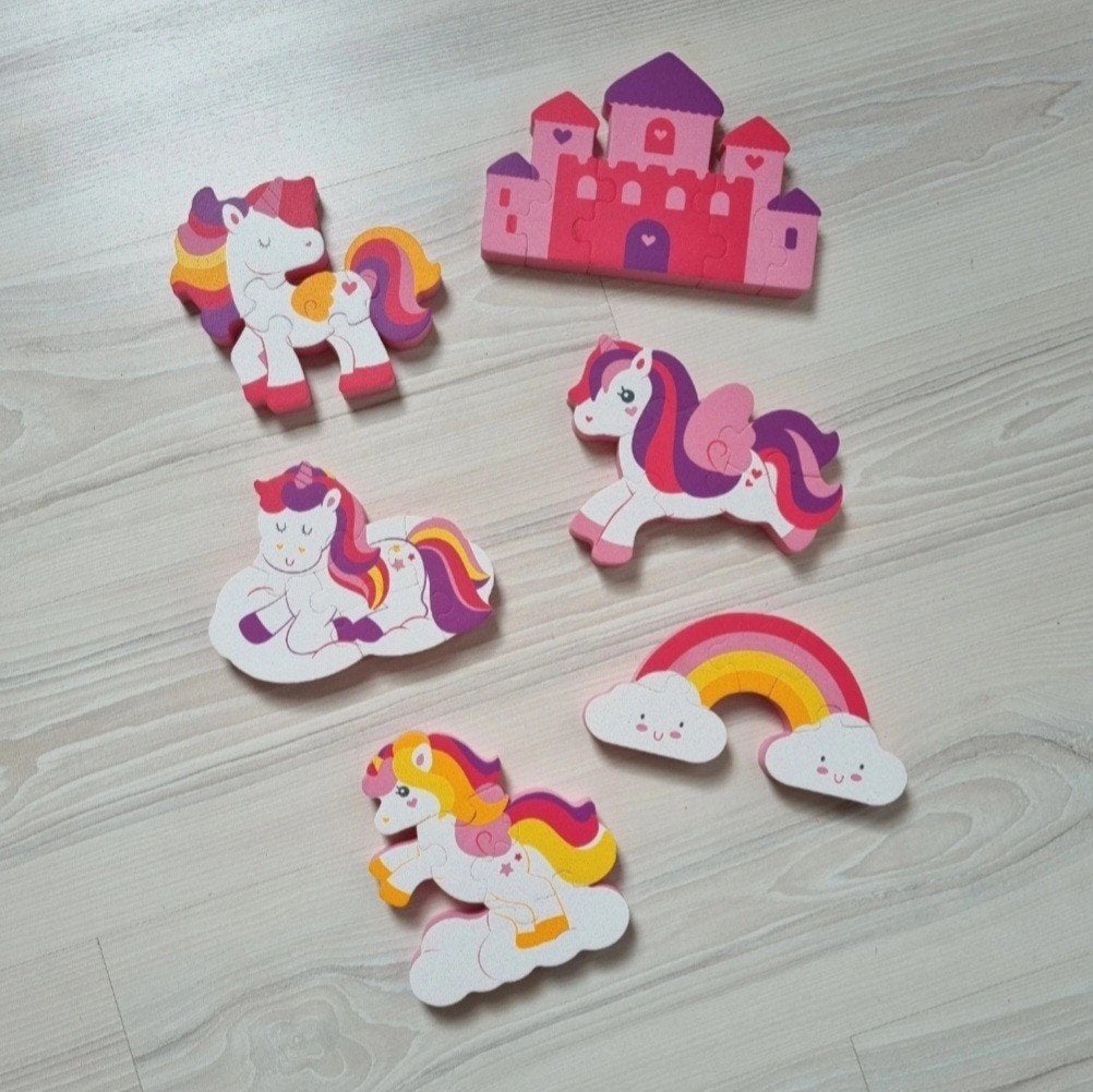 kleurrijke foam eenhoorn puzzel unicorn, Ophalen of Verzenden