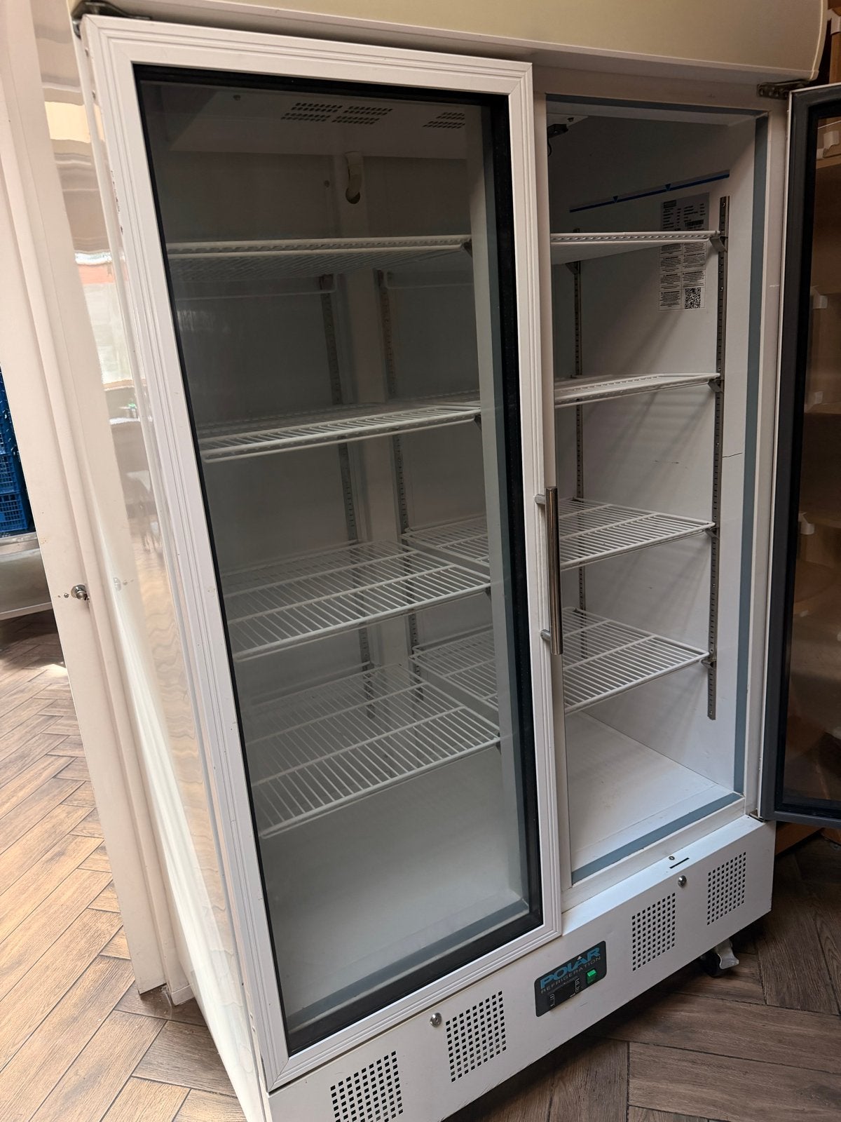 Polar Koelkast CD884 met glazen schuifdeuren, Ophalen, 200 liter of meer, 60 cm of meer, 160 cm of meer