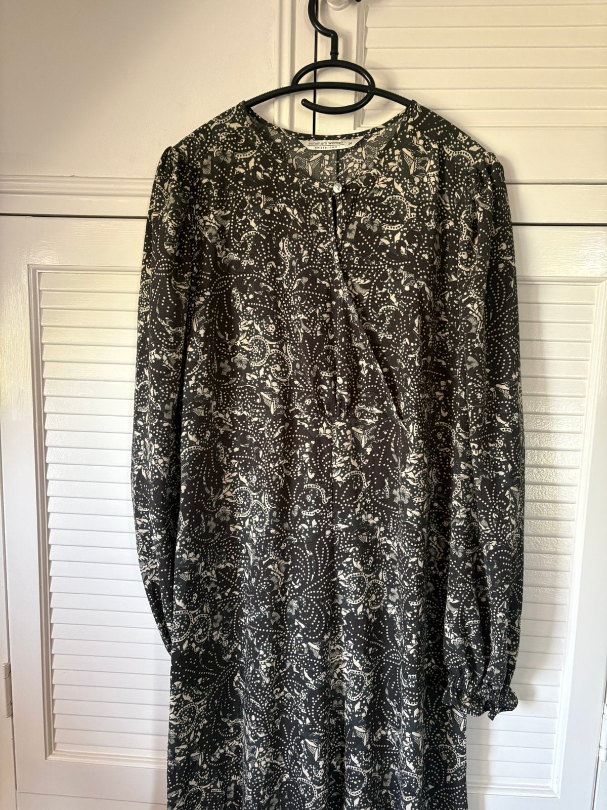 Summum Woman jurk maat 36, zwart met print, Zwart, Ophalen of Verzenden, Zo goed als nieuw, Maat 36 (S)