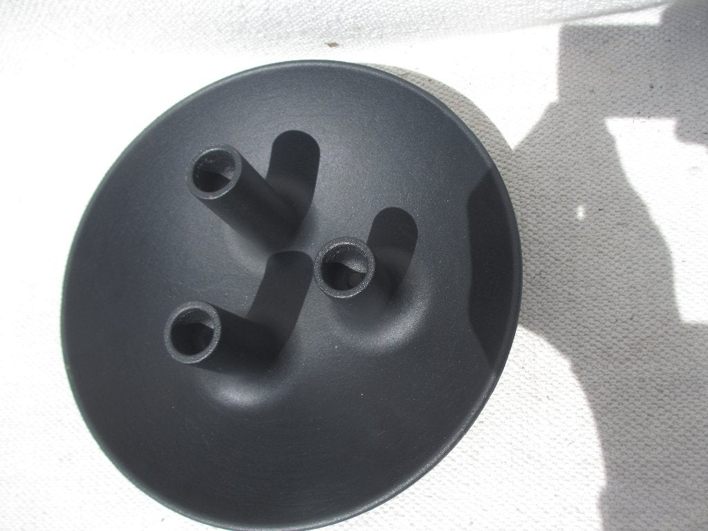 GROTE zeer zware gietijzeren kandelaar NUANCE, 10 cm, Ophalen of Verzenden, Zo goed als nieuw, Metaal