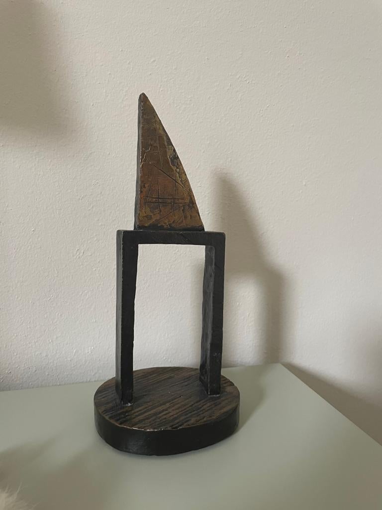 Harrie Gerritz bronzen beeld, Overige onderwerpen, Ophalen of Verzenden, 20 - 50 cm, Beeld