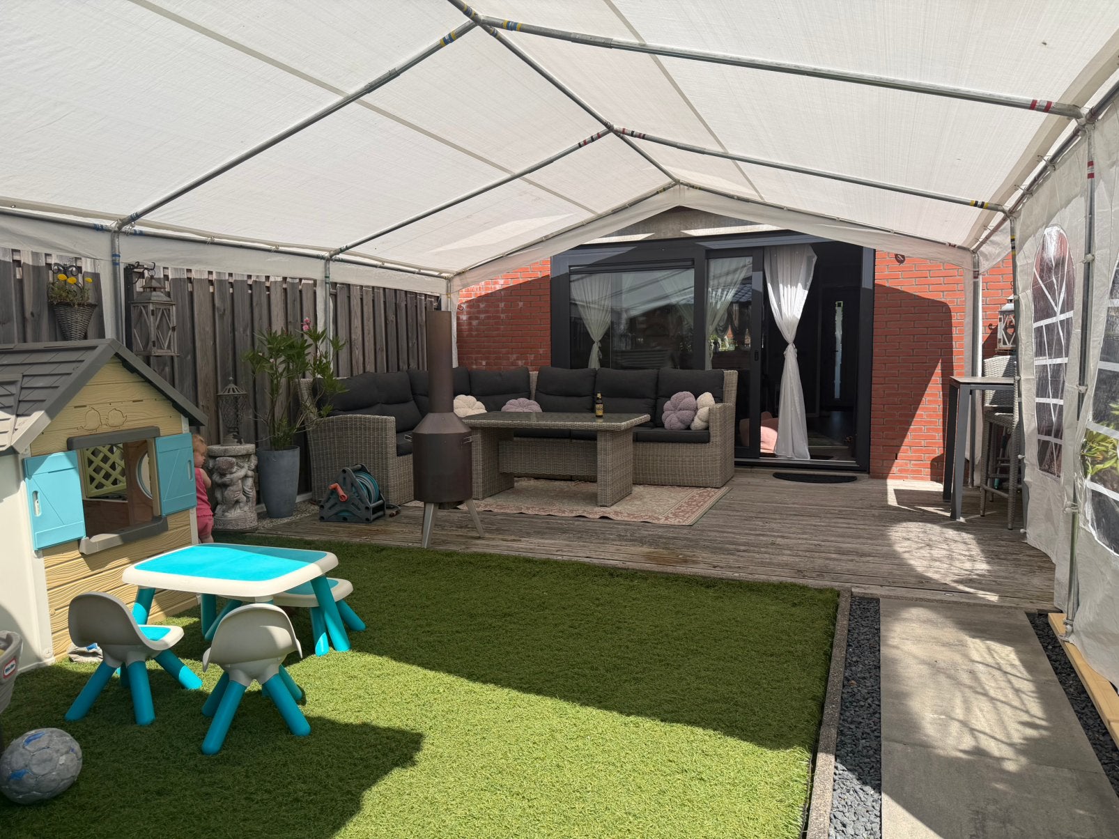 ZEER STEVIGE TOOLPORT PARTYTENT VAN 5X6, Ophalen, Zo goed als nieuw, Minder dan 5 meter