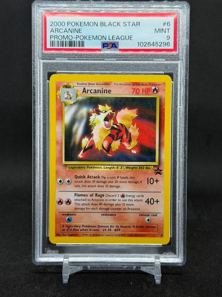 Pokémon TCG Arcanine 6 | Promo PSA 9, Ophalen of Verzenden, Zo goed als nieuw, Losse kaart