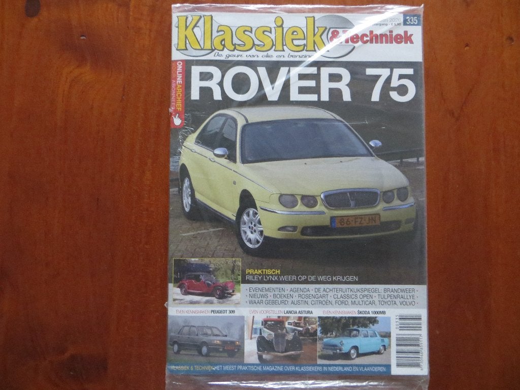 Klassiek & Techniek 335 Rover 75, Riley Lynx, Peugeot 309, Ophalen of Verzenden, Nieuw, Peugeot