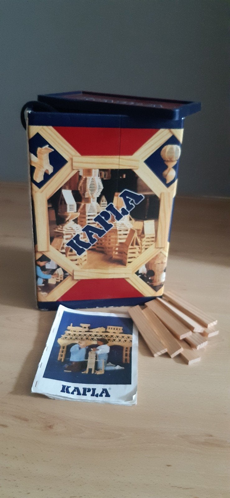 Kapla doos met 200 houten bouwblokjes, Ophalen, Gebruikt, Overige merken