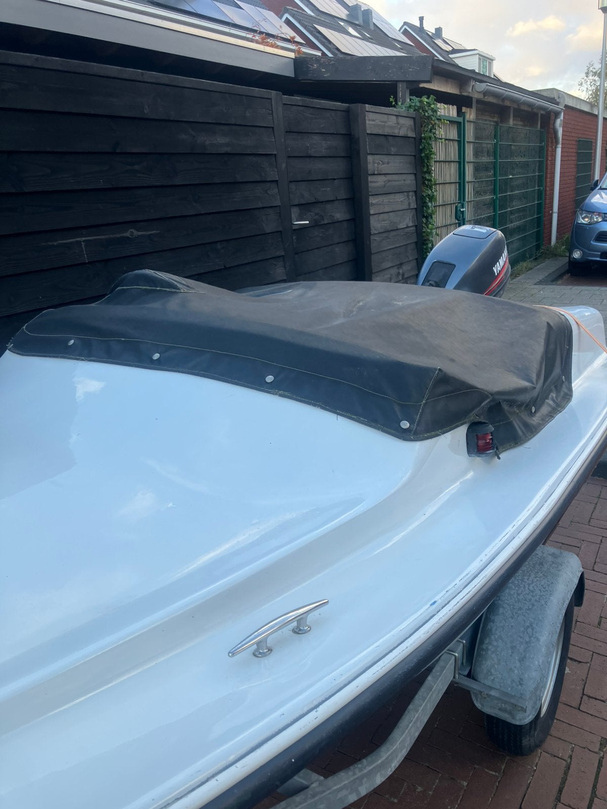 Freefire 15 pk met trailer, Ophalen, Gebruikt, Polyester, Buitenboordmotor