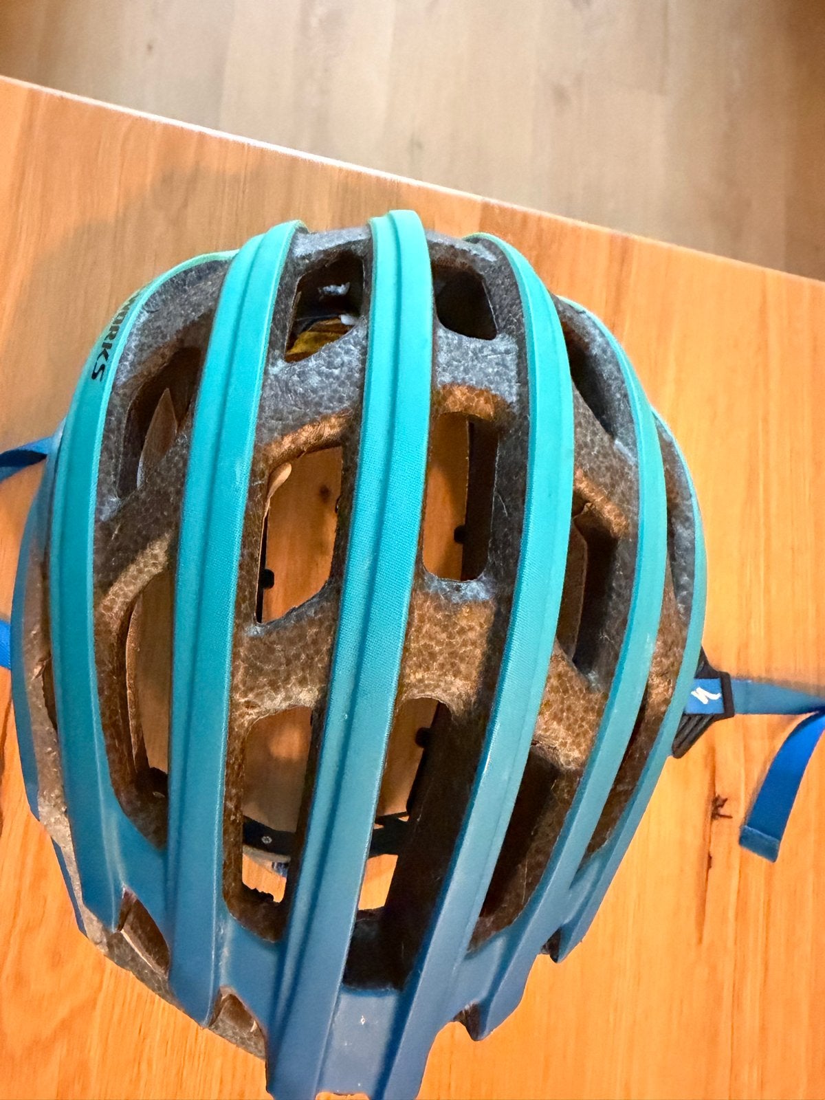S-Works Prevail Fietshelm MIPS - Blauw/Groen, Ophalen, Gebruikt, M, Heer of Dame