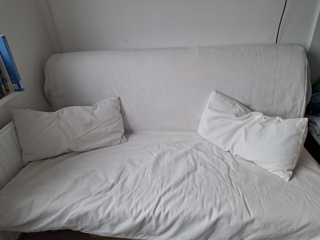 Slaapbank Ikea, Huis en Inrichting, Slaapkamer | Slaapbanken, Ophalen, Gebruikt, Wit, Tweepersoons