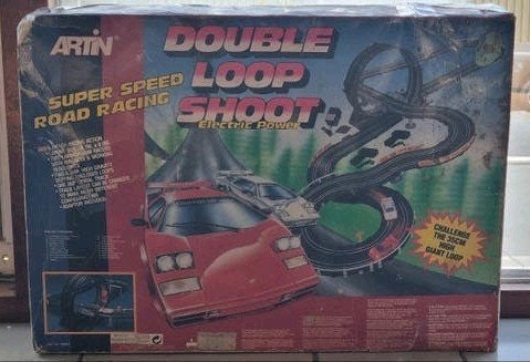 Uniek Vintage Racebaan Speciale Speelgoed Double Loop Shoot, Ophalen of Verzenden, Zo goed als nieuw