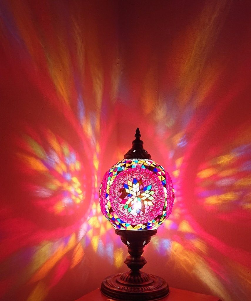 Diverse Oosterse tafellamp lamp Arabisch Turks glasmozaiek, Met schakelaar, 60 cm, Sfeerlamp, Glas