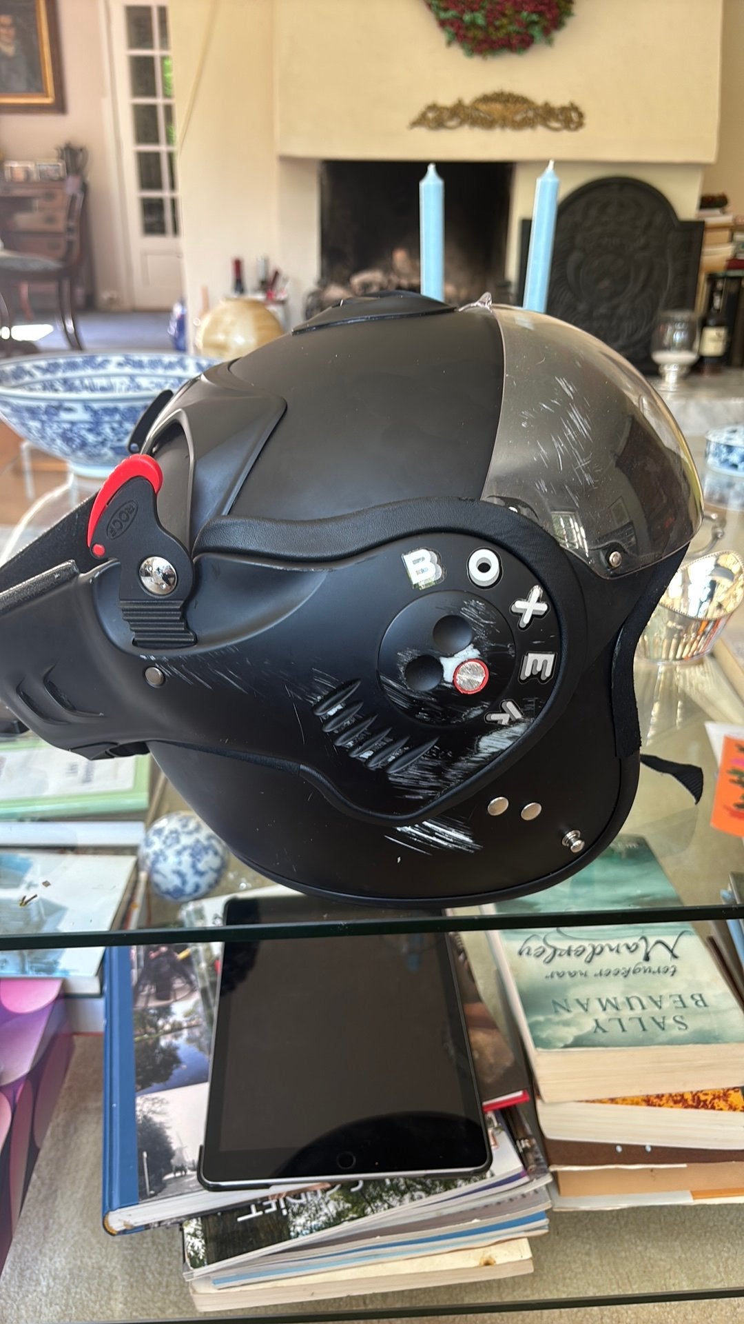 Boxer helm v8 maat l, Motoren, Ophalen of Verzenden, Tweedehands, Systeemhelm, Overige merken