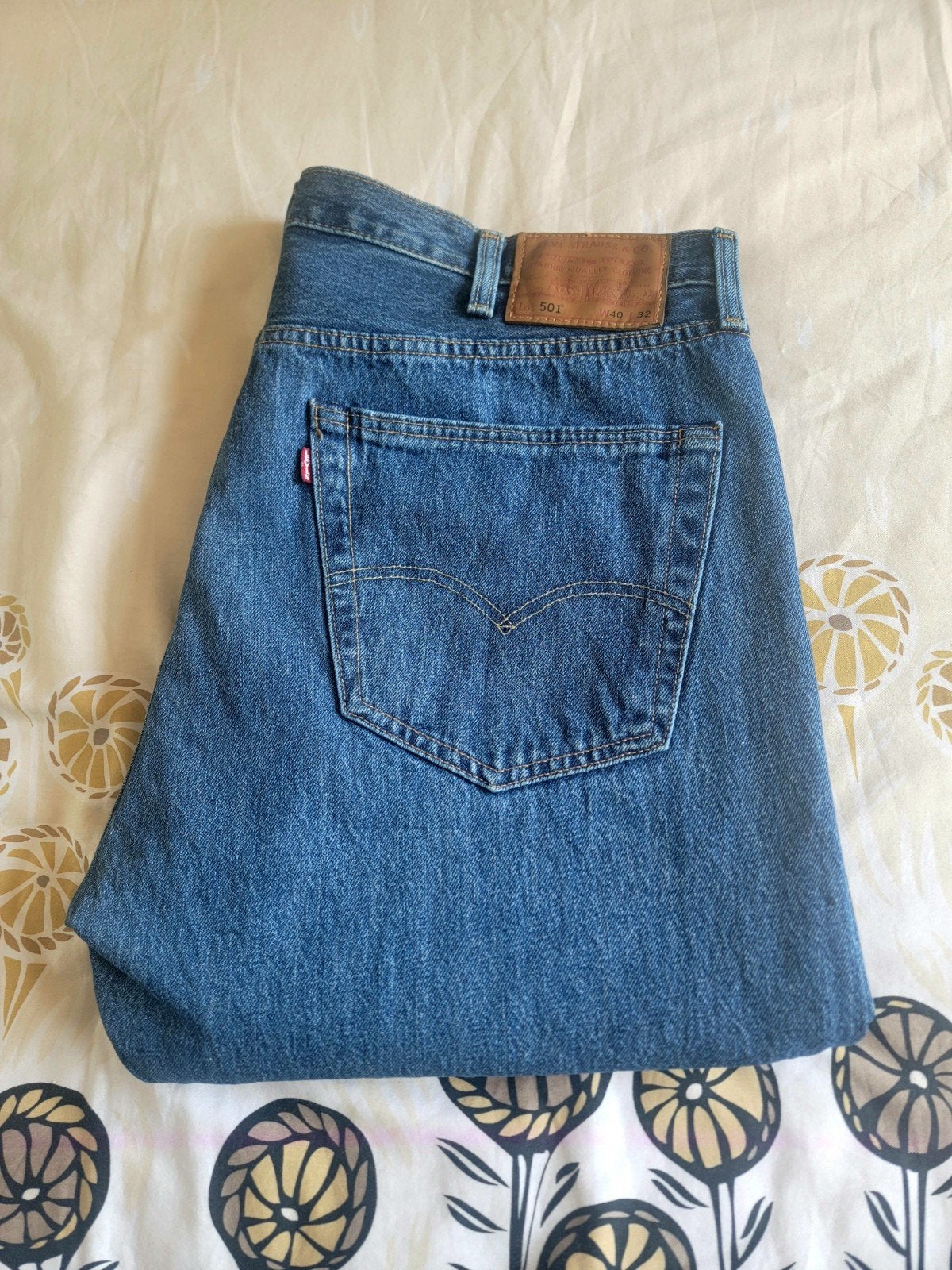 Super mooie, originele Levi's jeans 501, W40 L32 zie afmet., Kleding | Heren, Spijkerbroeken en Jeans, Levi's, Blauw, Ophalen of Verzenden