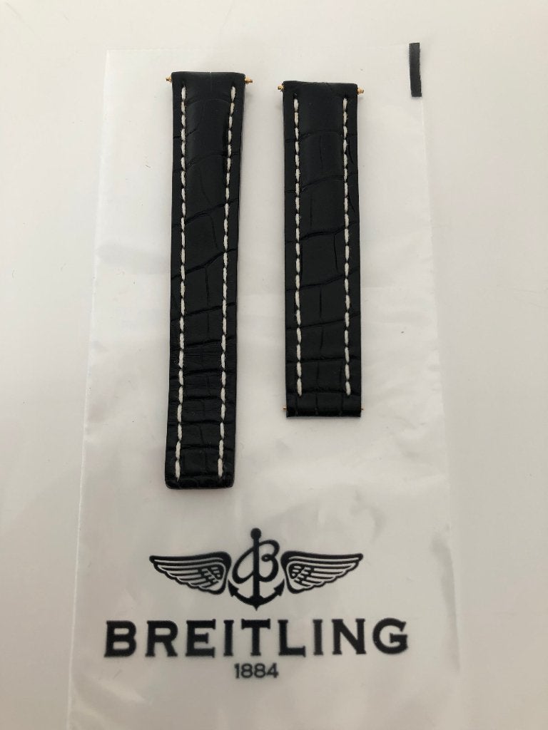 Breitling Kroko Leder Armband | Nieuw | Origineel | €450, Ophalen of Verzenden, Nieuw