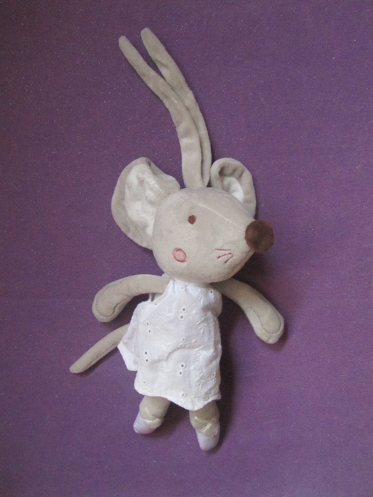 TIAMO COLLECTION Knuffel BALLET MUIS MET MUZIEK **Nieuw**, Kinderen en Baby's, Speelgoed | Knuffels en Pluche, Muis, Grijs, Nieuw