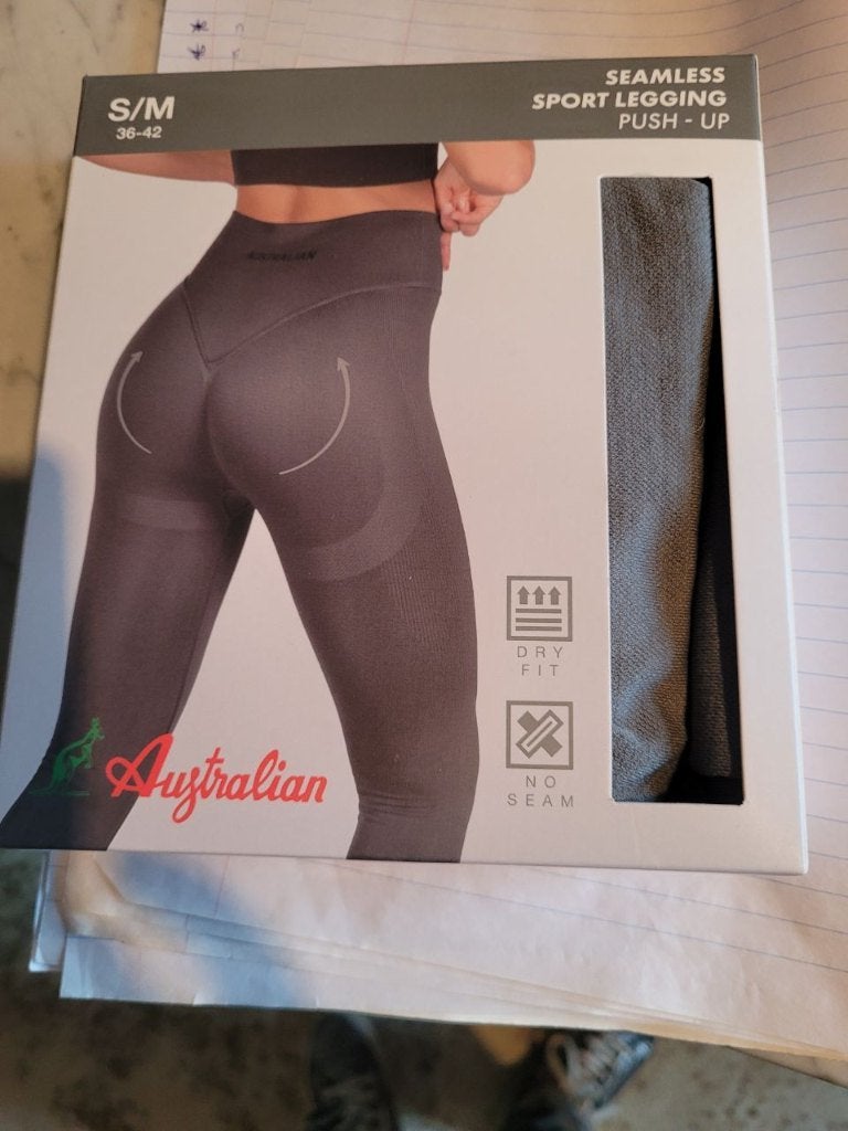Australian seamless sport legging grijs S/M, Australian, Ophalen of Verzenden, Maat 36 (S), Grijs