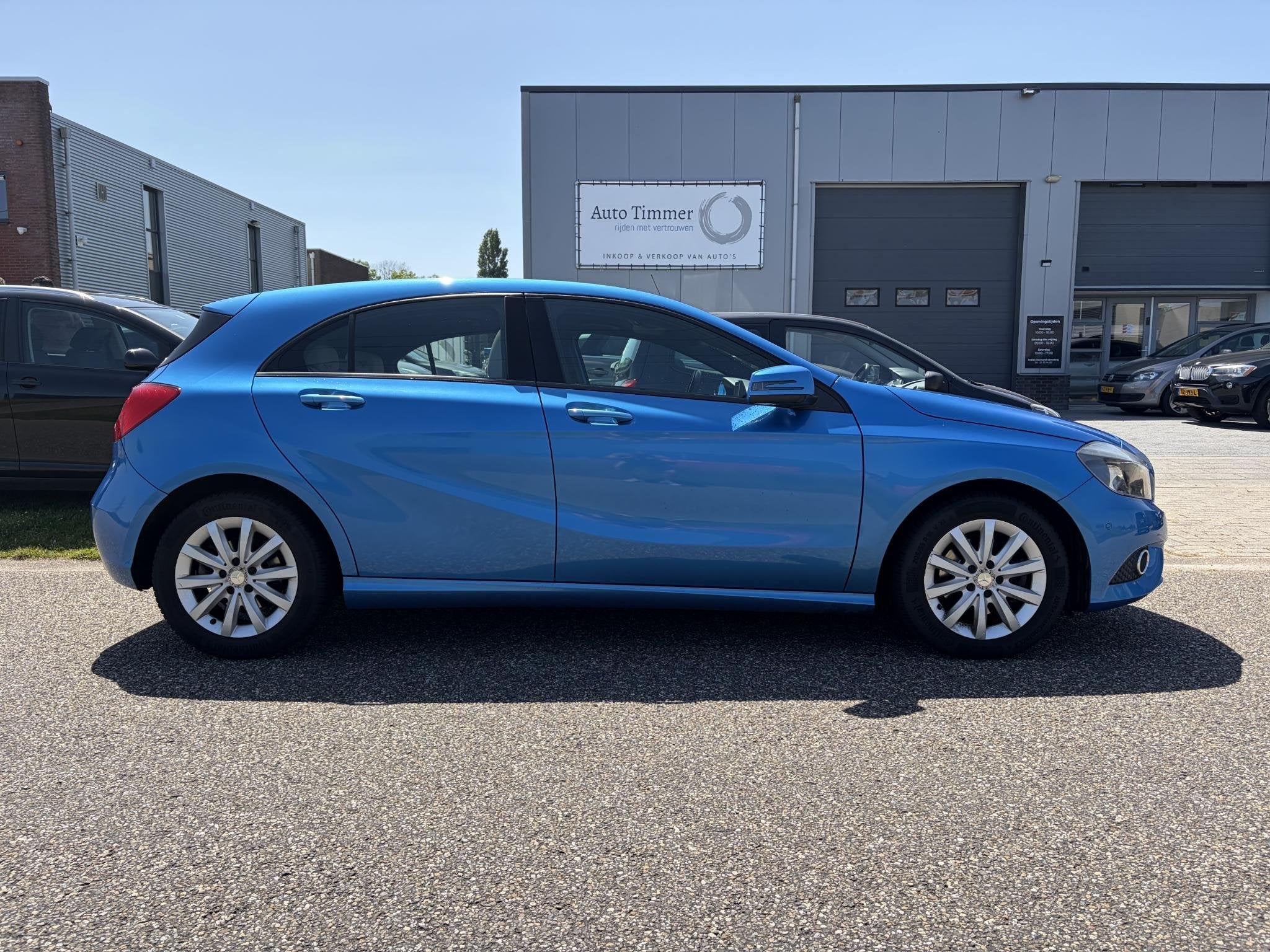Mercedes-Benz A-klasse 200 Ambition AUTOMAAT PANODAK, Auto's, Stof, Gebruikt, Blauw, 1595 cc