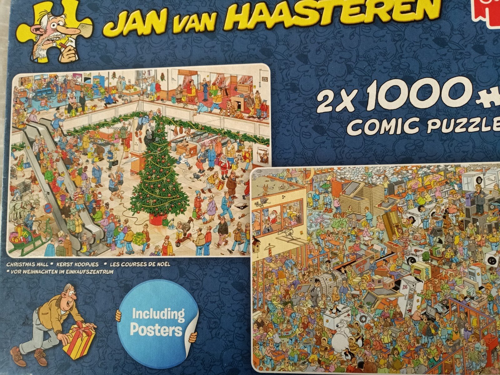 JAN VAN HAASTEREN PUZZEL 2*1000 STUKJES, Ophalen of Verzenden, 500 t/m 1500 stukjes, Zo goed als nieuw