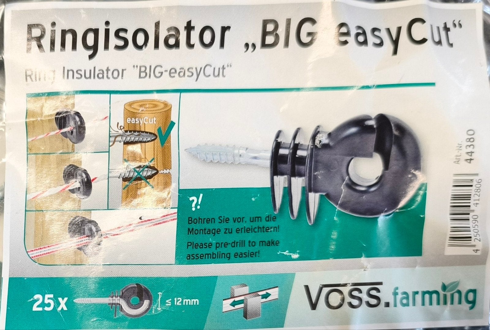 Ringisolator "BIG easyCut" voor afrastering, 25 stuks, Tuin en Terras, Ophalen, Nieuw, Kunststof, Overige typen