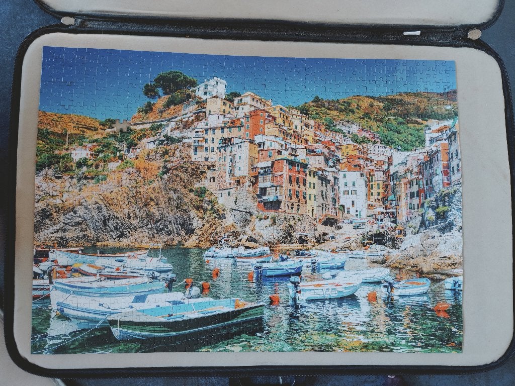 Ruil:Puzzel riomaggiore Italië landscape collectie1000st, Ophalen, 500 t/m 1500 stukjes, Zo goed als nieuw, Legpuzzel