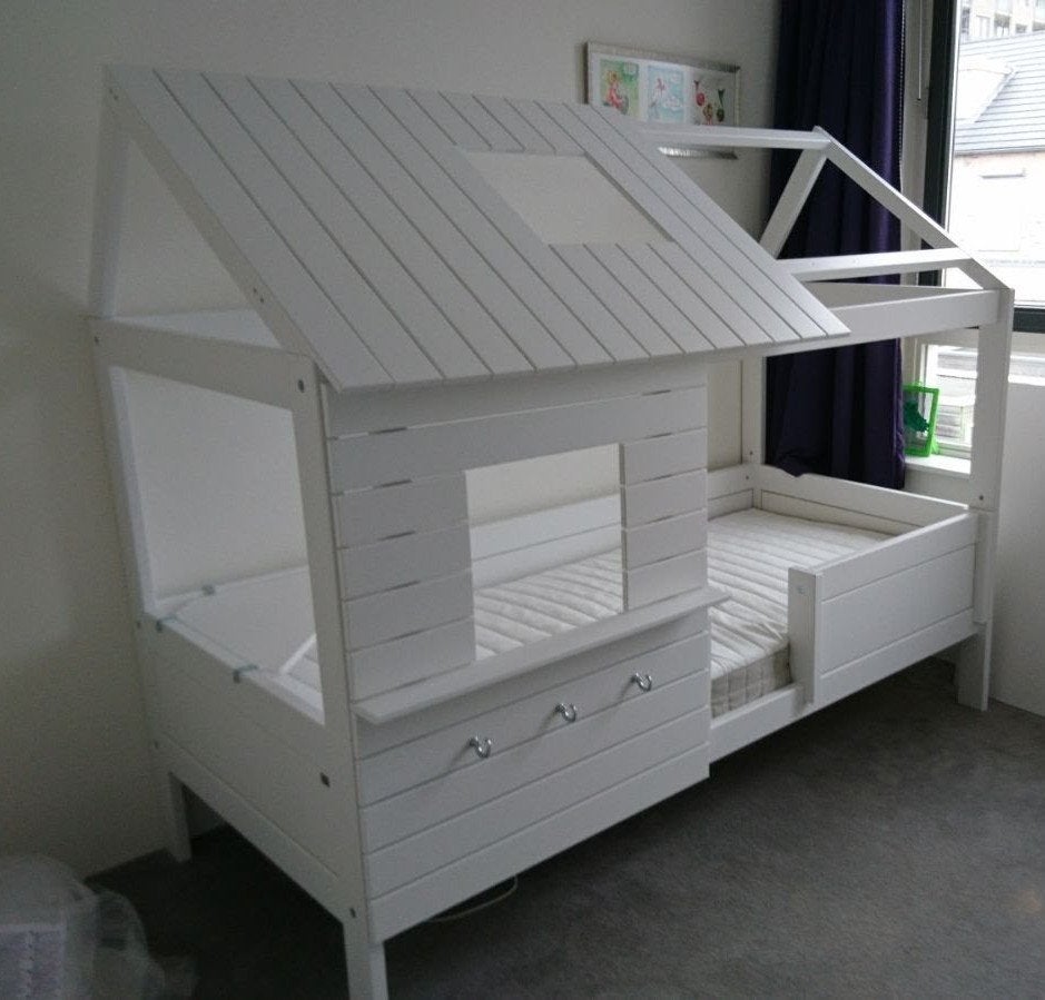 Prachtig Lifetime Kidsrooms Droomhuisje Bed – Wit –, 85 tot 100 cm, Zo goed als nieuw, 180 cm of meer, Ophalen
