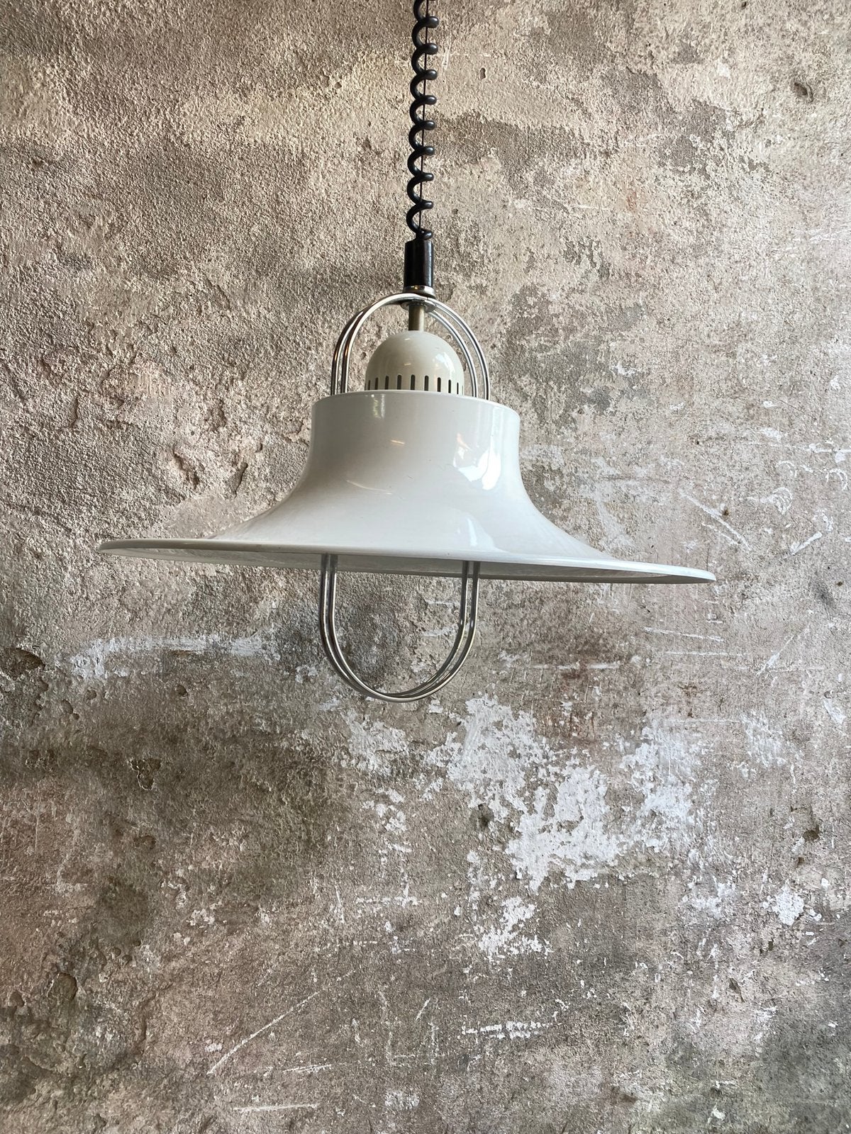 Dijkstra jaren 70 trekpendel hanglamp, Gebruikt, Jaren 80, Ophalen of Verzenden, Dijkstra