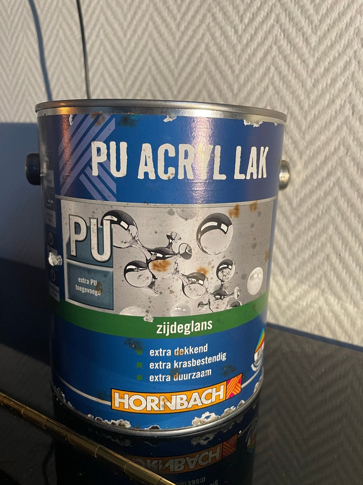 Hornbach PU Acryl Lak Zijdeglans RAL 9010 2L, Ophalen, Wit, Nieuw, Lak