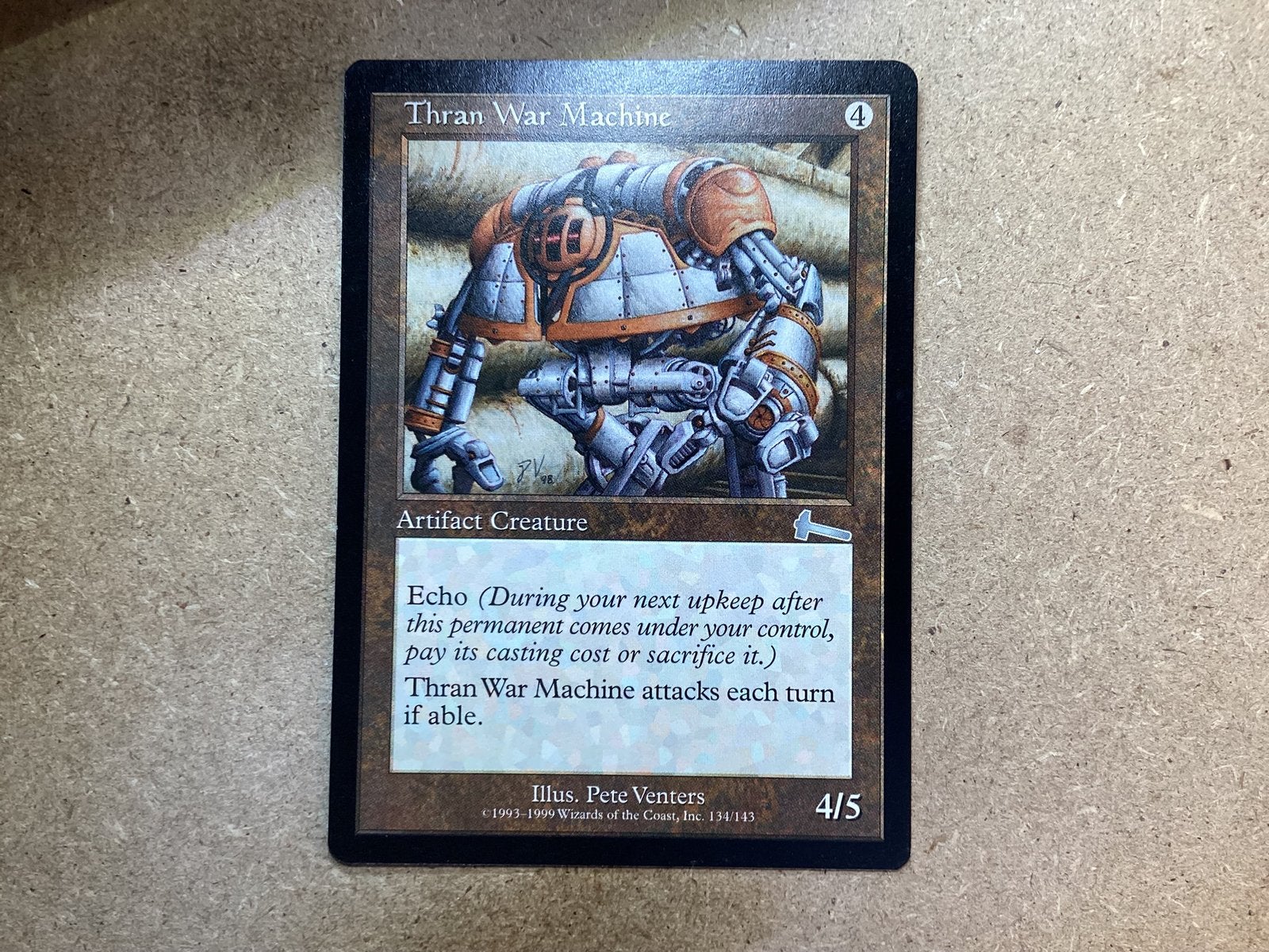 1x Thran War Machine [134/143] (Excellent), Ophalen of Verzenden, Zo goed als nieuw, Losse kaart