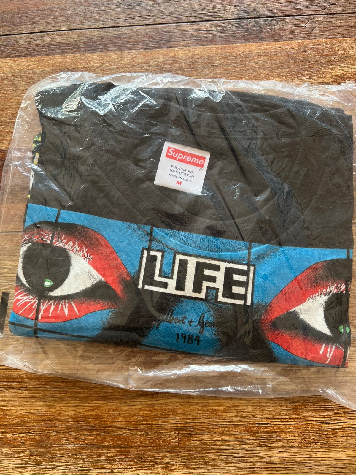 Supreme gilbert & george life tee maat M deadstock, Ophalen of Verzenden, Nieuw, Maat 48/50 (M), Zwart