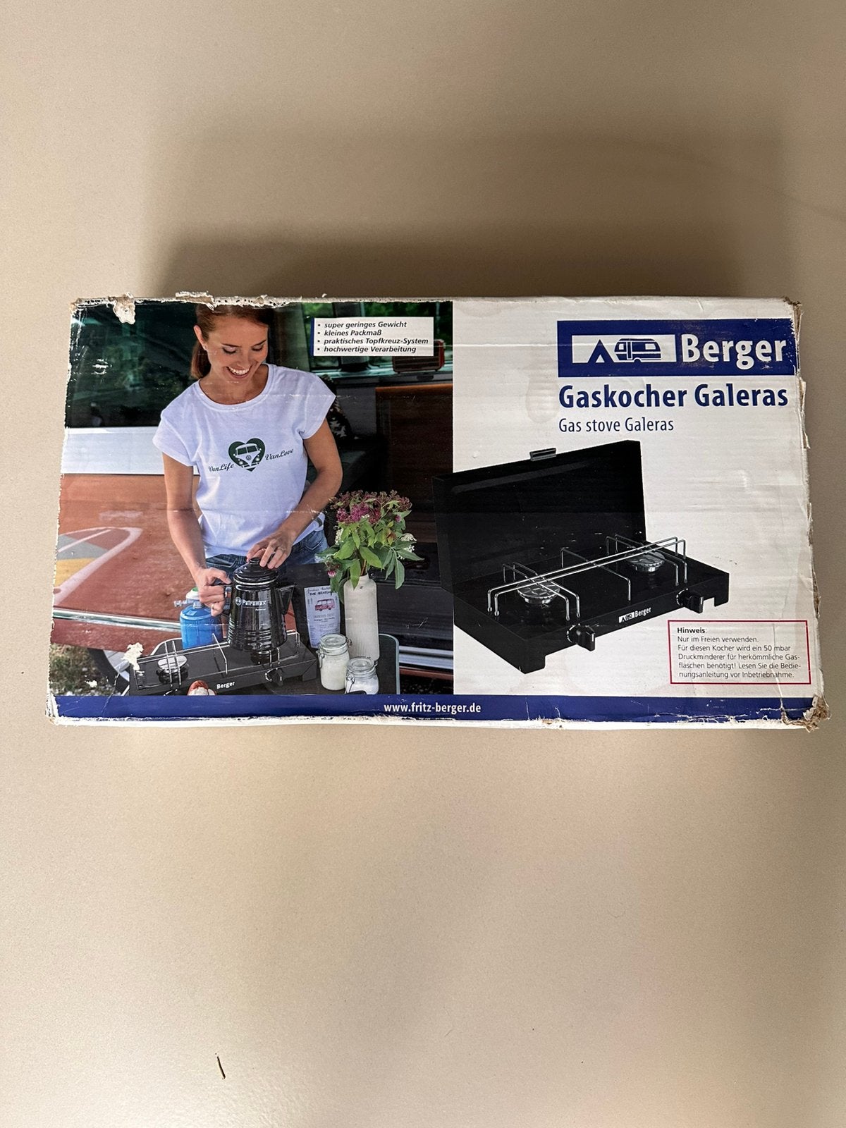 Camping gasfornuis 2-pits, Caravans en Kamperen, Ophalen, Gebruikt