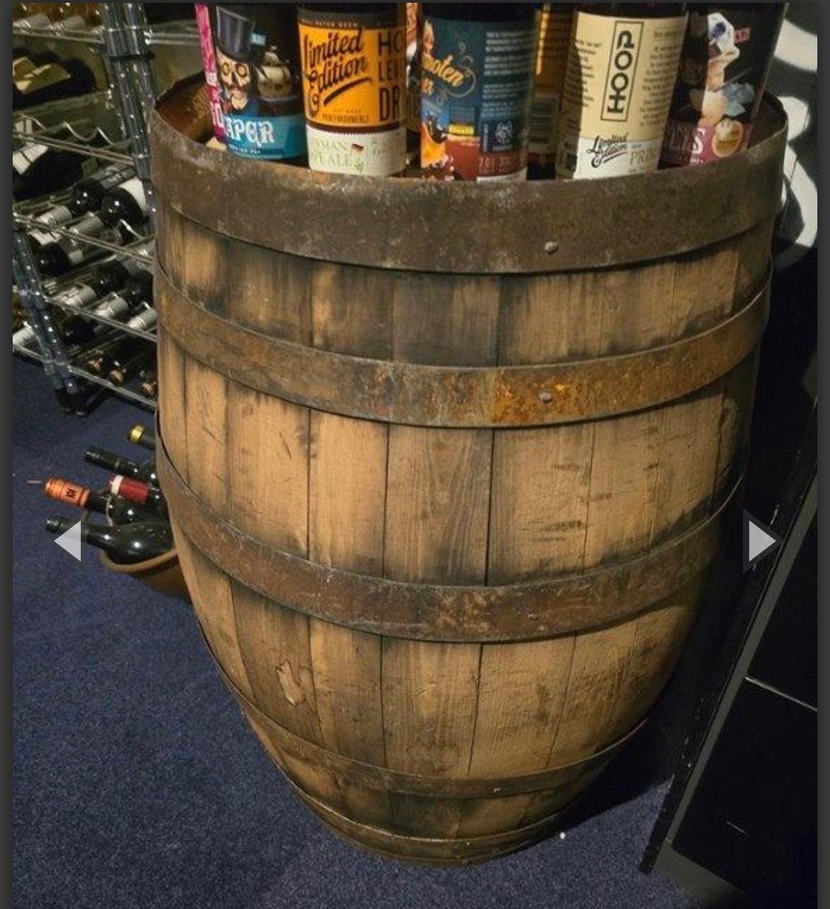 Decoratief houten vat - Wijnvat / Biervat, Ophalen, Gebruikt, Bruin, Vintage