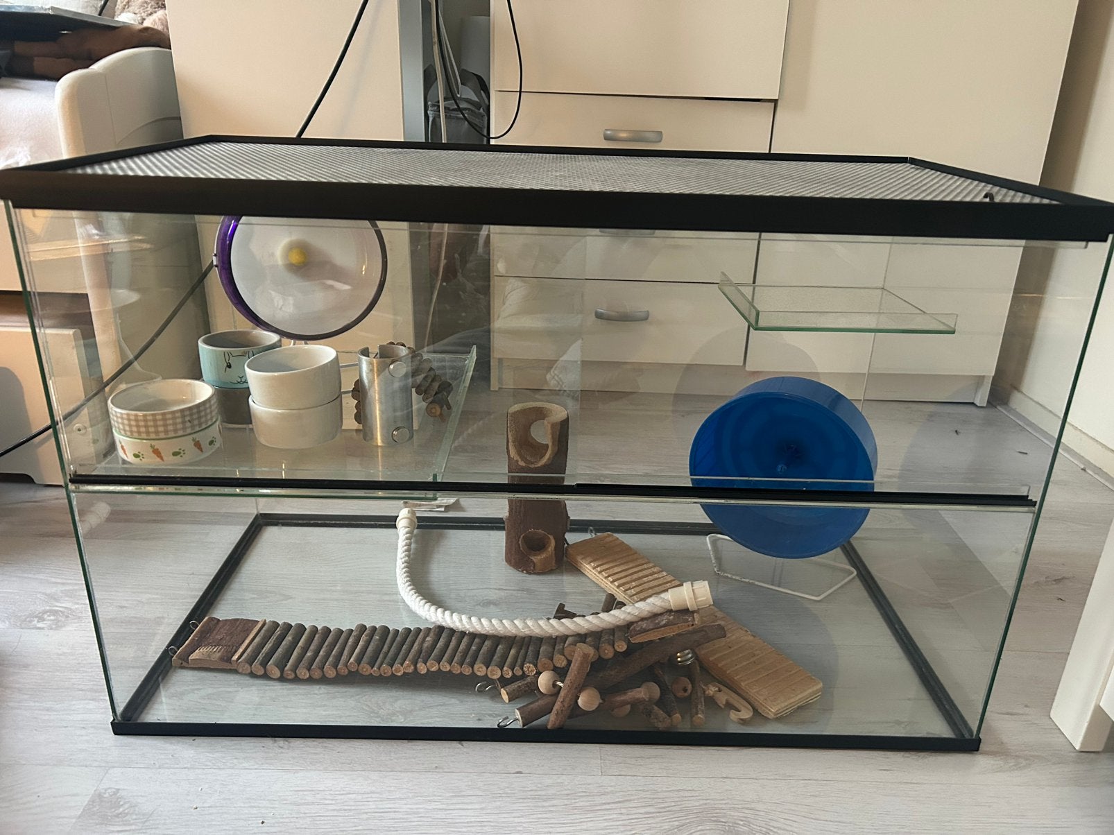 Knaagdierhok + spullen, Kooi, Minder dan 75 cm, Zo goed als nieuw, Ophalen
