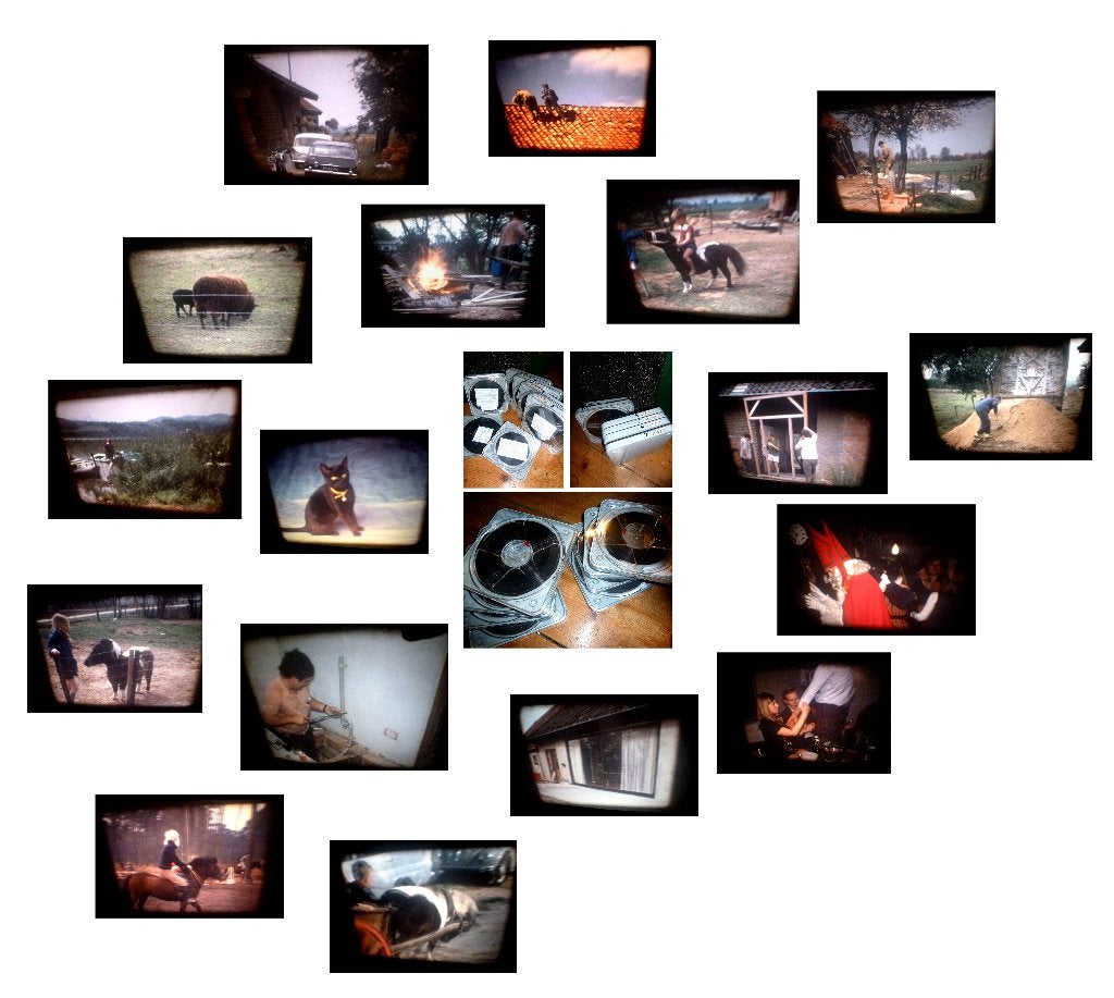 8mm film amateur 8xspoel vakanties + ombouw boerderij -, Ophalen of Verzenden, 8mm film