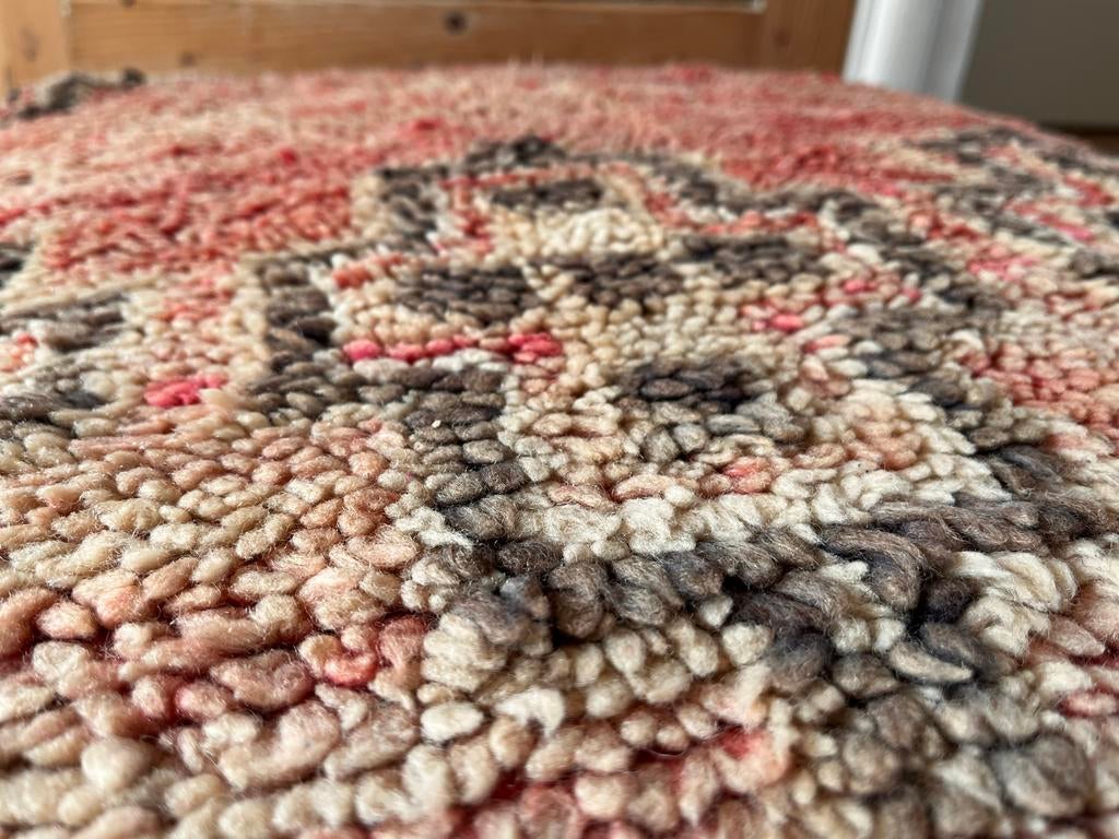 Vintage Marokkaans berber vloerkussen/poef, Ophalen, Gebruikt, Vierkant, 50 tot 100 cm