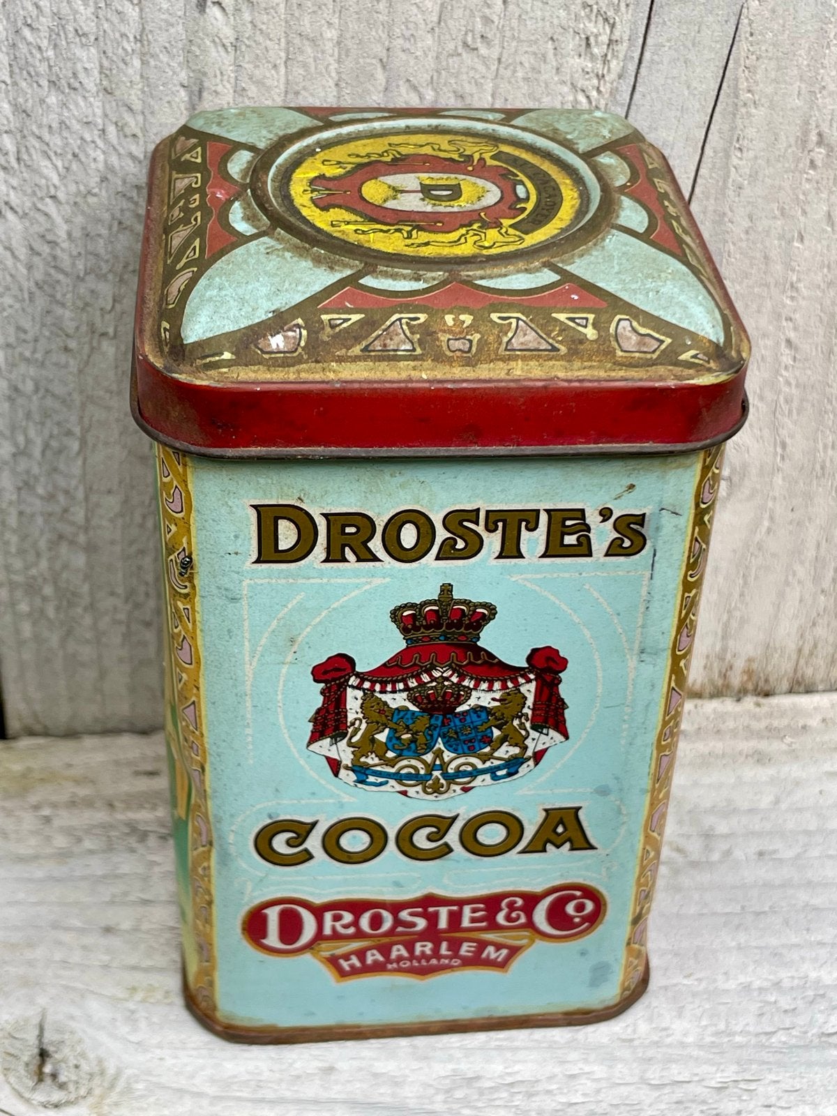 Antiek Droste's Cacao Blik - Vintage Verzamelobject, Ophalen of Verzenden, Gebruikt, Overige, Droste