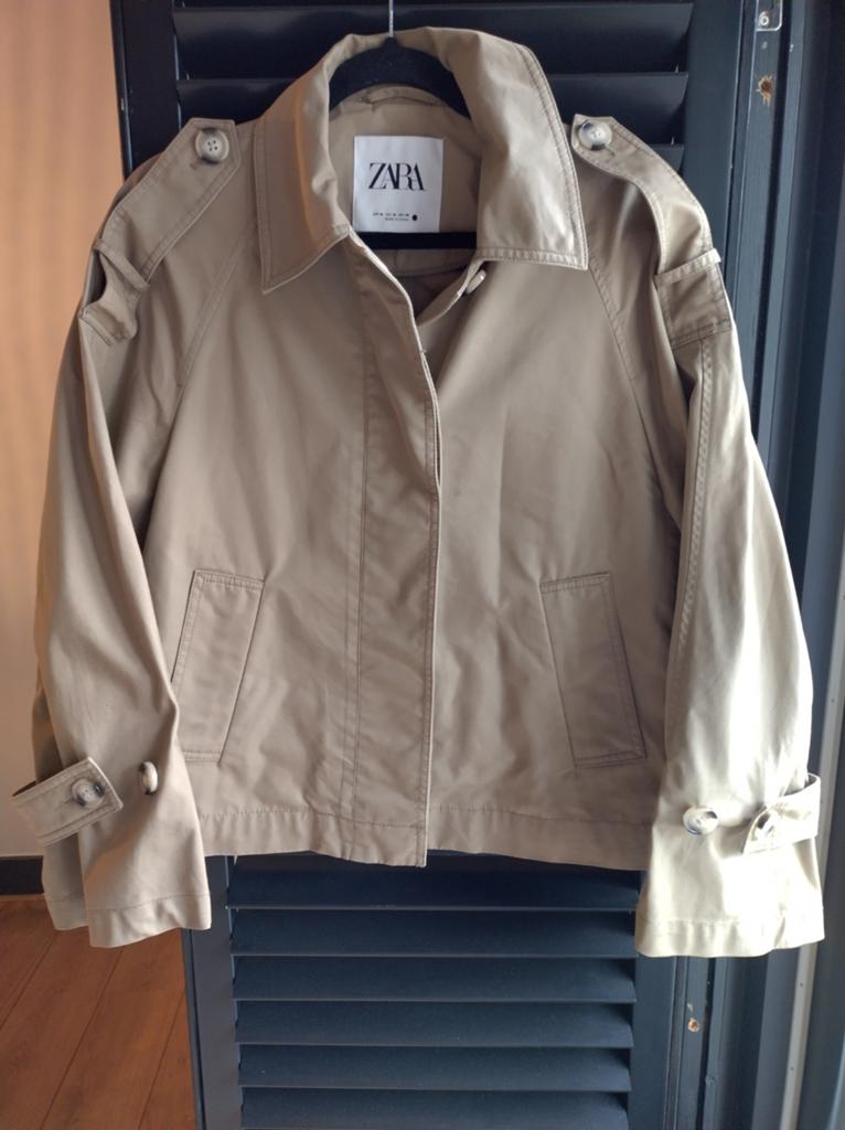 Korte camel trenchcoat Zara maat M, Kleding | Dames, Maat 38/40 (M), Bruin, Zara, Ophalen of Verzenden