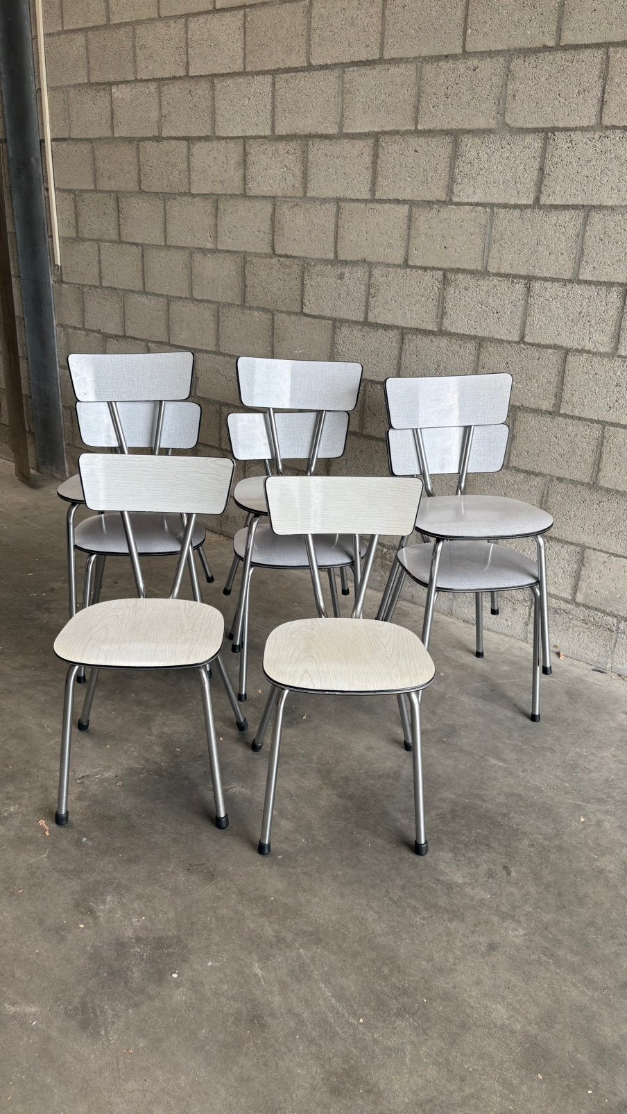 Vintage Formica stoelen - 8 stuks, Huis en Inrichting, Ophalen, Zo goed als nieuw